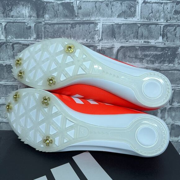 Adidas Adizero Ambition 4 Solar Red White Track Cleats BB5778 Womens Size 12 New - Picture 6 of 8